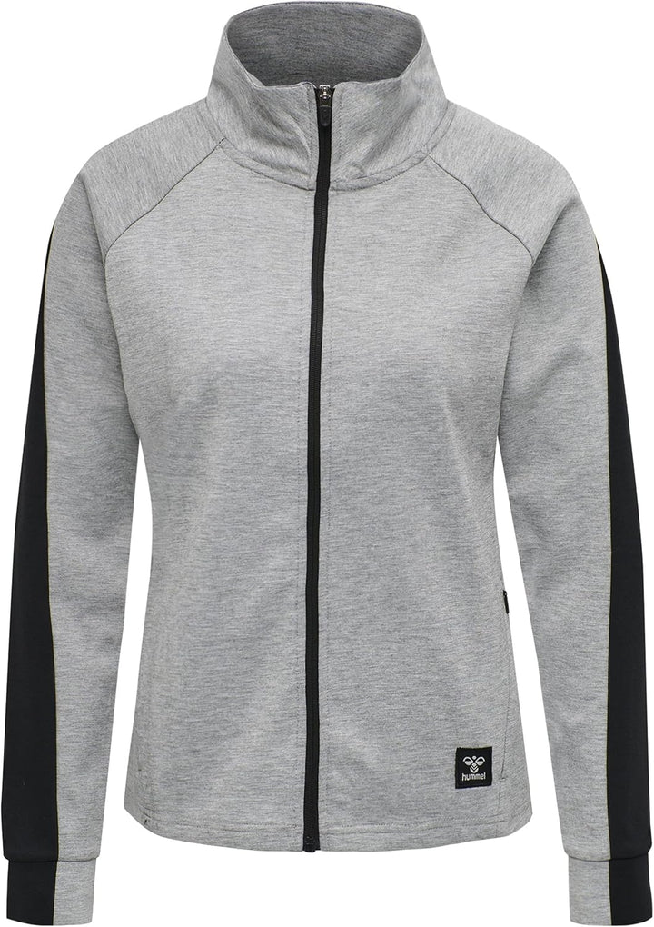 hummel Hmlessi Zip Jacket Damen Yoga Reissverschlussjacke XS GREY MELANGE, XS GREY MELANGE