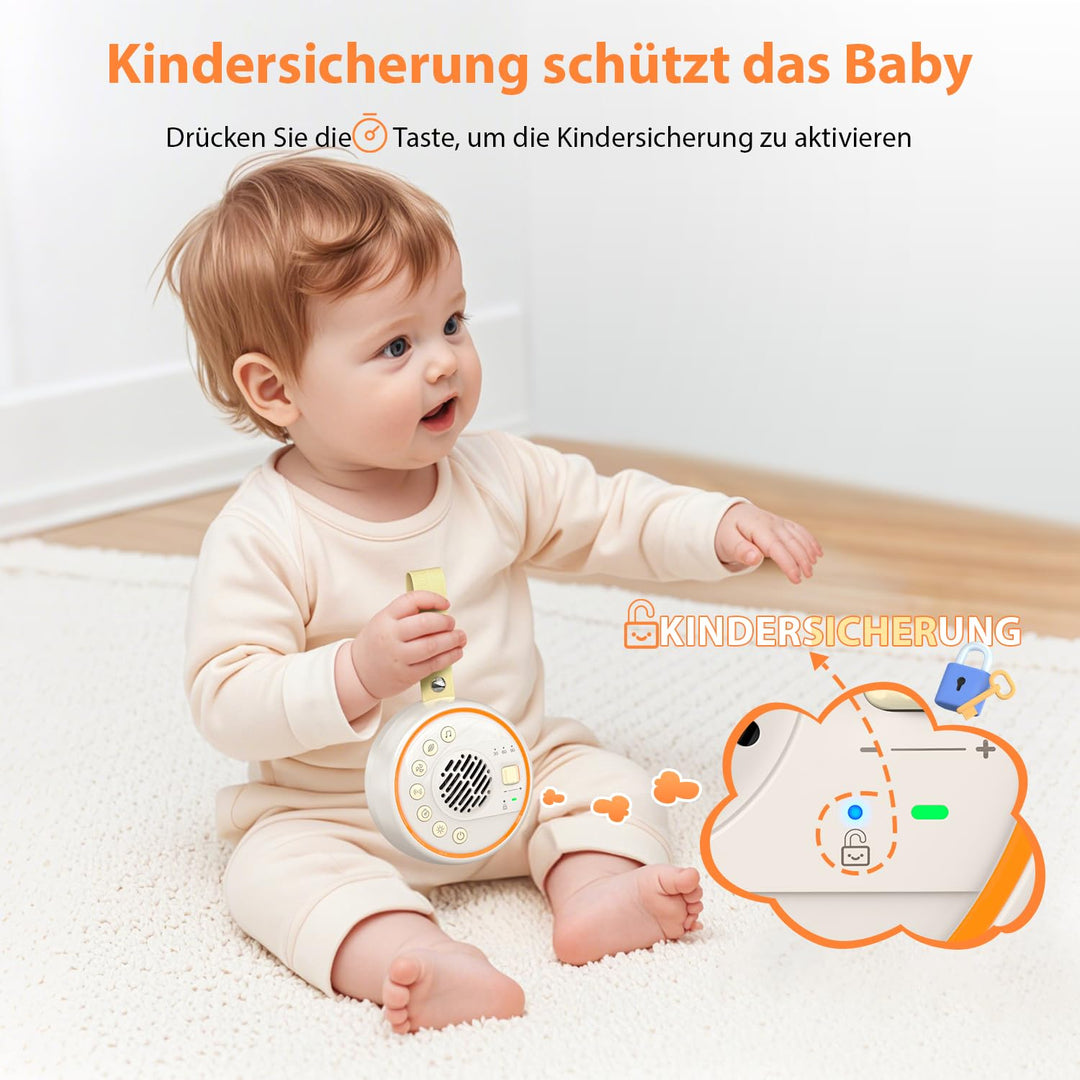 Lemnoi White Noise Machine Tragbare Einschlafhilfe Babys Geräuschmaschine Weisses Rauschen mit 22 Be