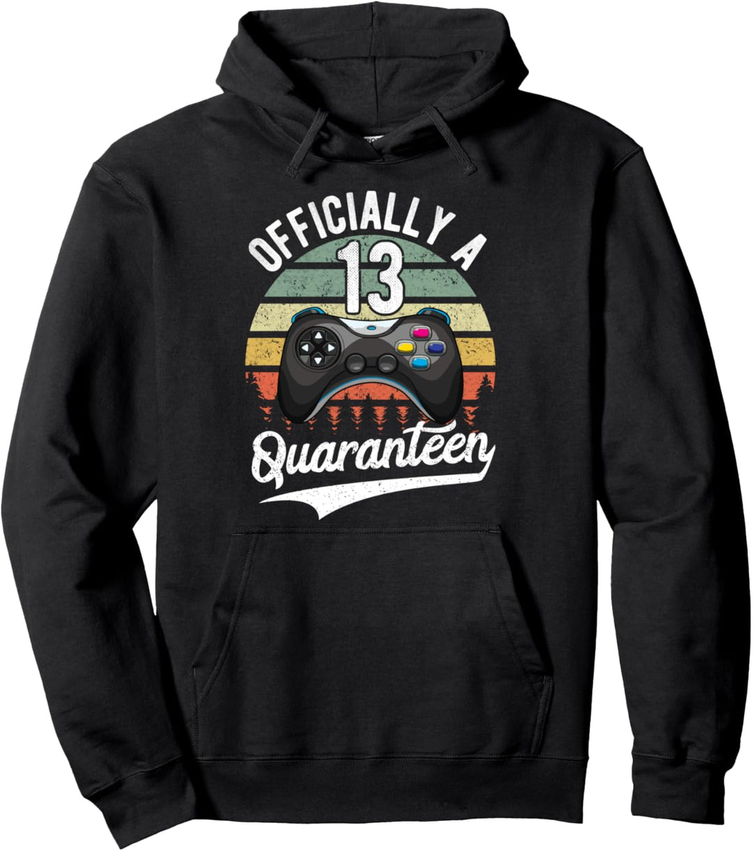 Vintage 13. Geburtstag Gamer offiziell ein Quaranteen Pullover Hoodie