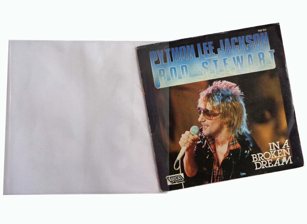 Nonsolo-computer Packung mit 100 Stück Vinyl-Schallplattenhüllen 7 Zoll (45 Umdrehungen), transparen