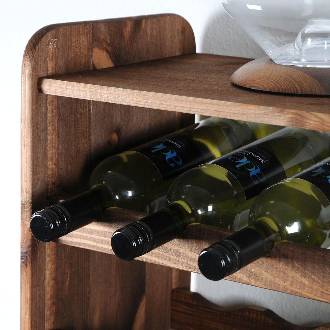 Weinregal/Flaschenregal System"Optiplus" Modell 3, für 63 Fl, Holzverbundstoff, braun