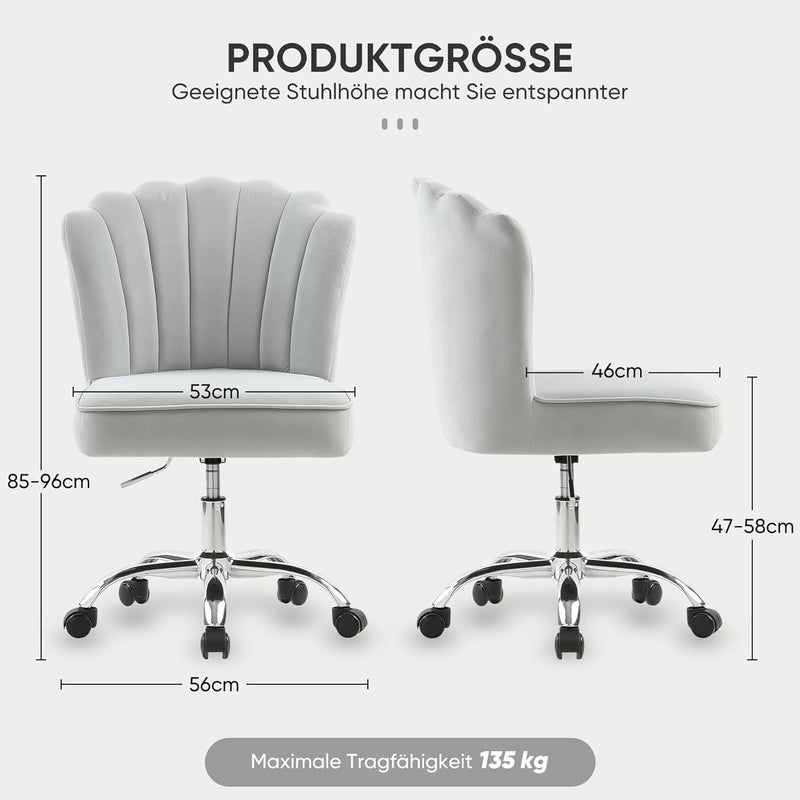 Schreibtischstuhl Bürostuhl Drehstuhl Ergonomisch höhenverstellbar 360°drehbar Computerstuhl Chefses