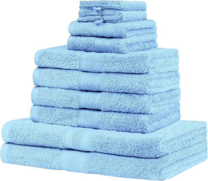 NatureMark 10 TLG. Frottier Handtuch-Set Verschiedene Grössen 4X Handtücher, 2X Duschtücher, 2X Gäst