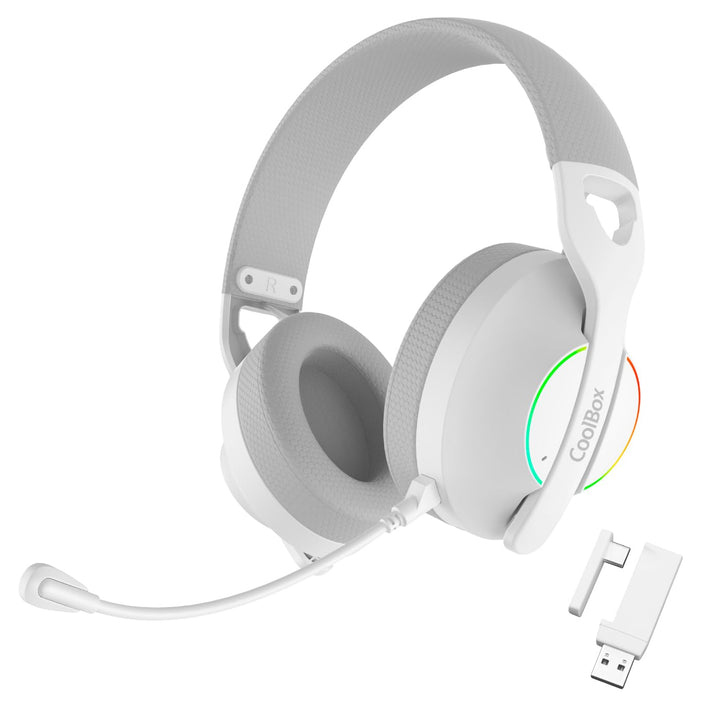 CoolBox WB01 Gaming-Kopfhörer, kabellos, mit abnehmbarem Mikrofon für PS5, PS4, Switch, PC, 2,4 GHz,