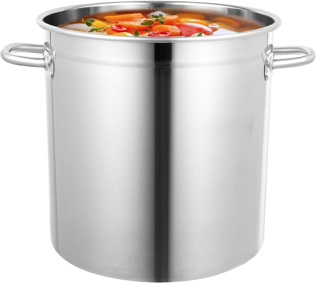 Edelstahl Kochtopf 35cm Induktion Topf Suppentopf 35 L Deckel Universaltopf Suppentopf Topf mit Deck