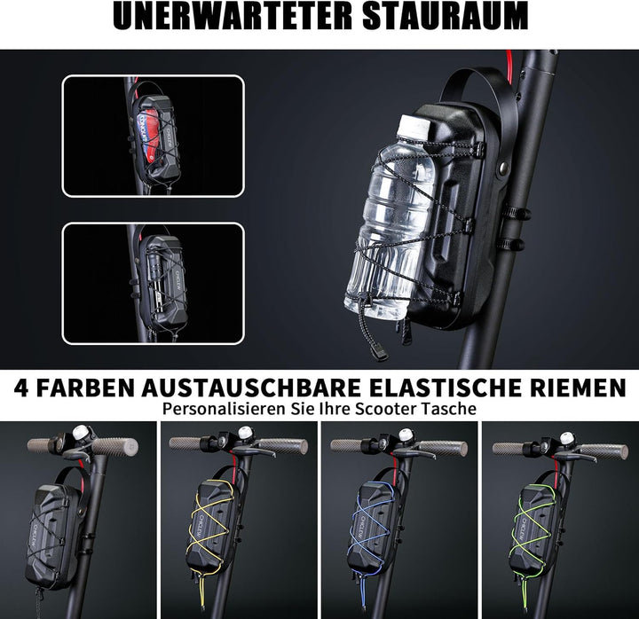 CHICLEW E Scooter Tasche für Elektroroller, Brandneue wasserdichte Roller Tasche Front Tube Bag mit