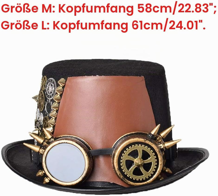 GRACEART Unisex Steampunk Hut Hut L Style-32, L Style-32