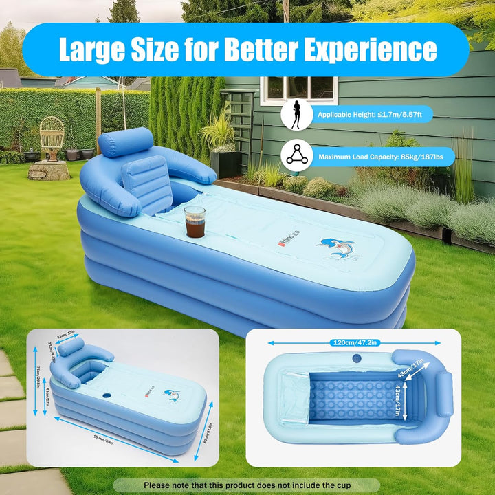 Aufblasbare Pools,Spa Verdickte Badewannes,Badewanne Erwachsene Portable,Aufblasbare Strandbadewanne