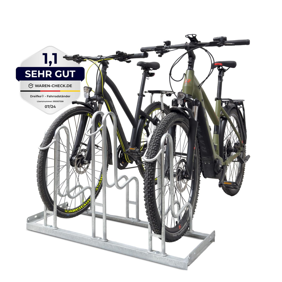 Dreifke® Hochwertiger Fahrradständer Standparker 4053 | Sicherer, robuster Fahrradparker Mountainbik