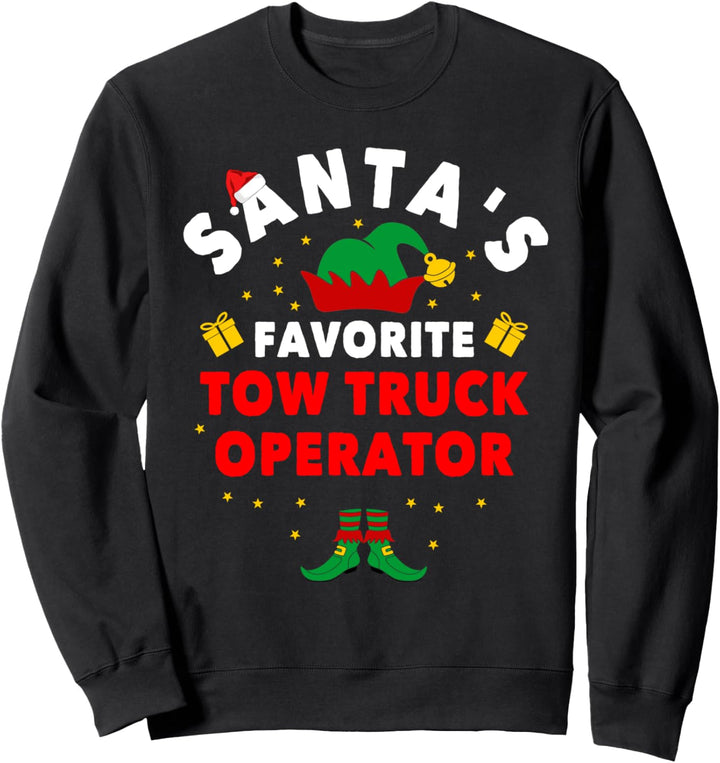 Tow Truck Driver Gifts Christmas Santa's Favorite Holiday Sweatshirt