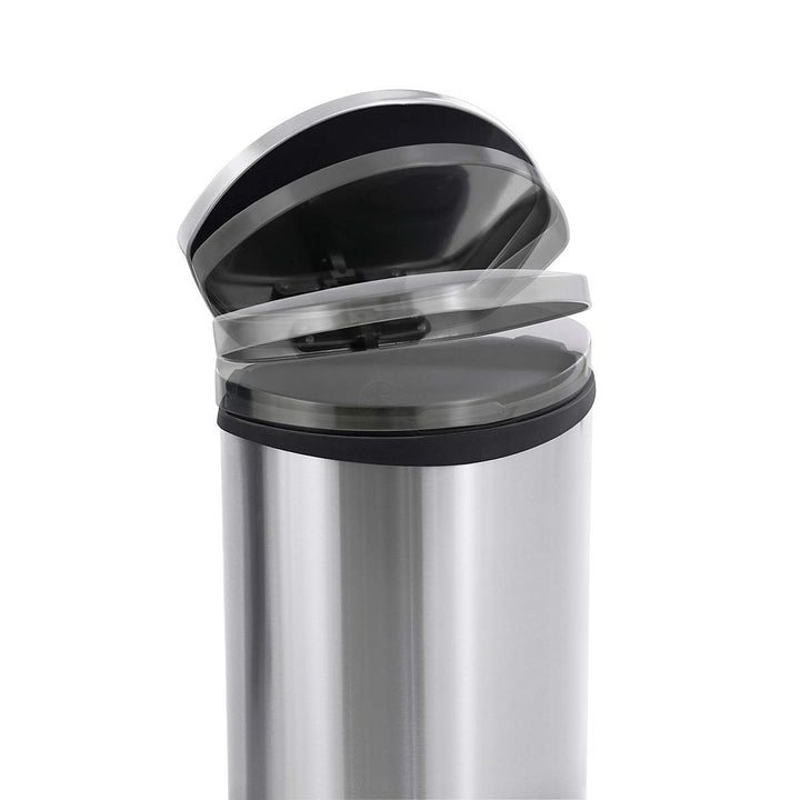 EKO Shell Bin Tritt-Mülleimer, 10 Liter, Edelstahl matt