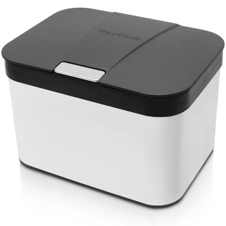 YourCasa® Komposteimer Küche aus Edelstahl - 4,3L - Biomülleimer Küche klein für alltäglichen Biomül