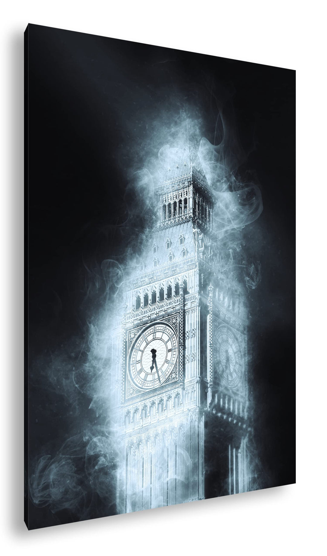 deyoli künstlerischer Big Bang in London Format: 80x60 als Leinwand, Motiv fertig gerahmt auf Echtho