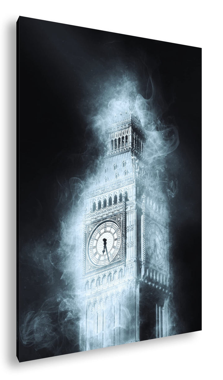deyoli künstlerischer Big Bang in London Format: 80x60 als Leinwand, Motiv fertig gerahmt auf Echtho