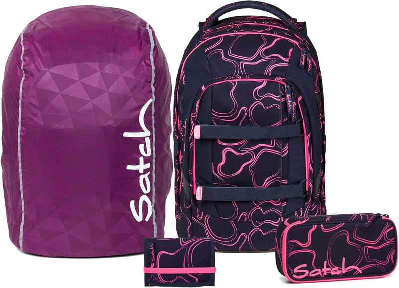 satch Pack Schulrucksack Set 4tlg. Streetwalk Edition Pink Supreme, Pink Supreme