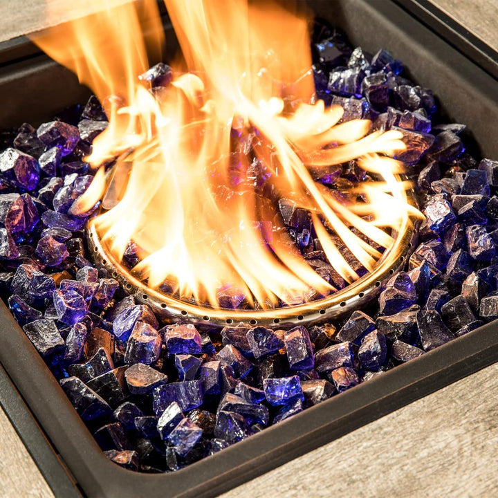 Teamson Home 4 kg Lavasteine für Gas-Feuerstelle, Gehärtetes Feuerglas, sicher für Gas-Feuerstelle