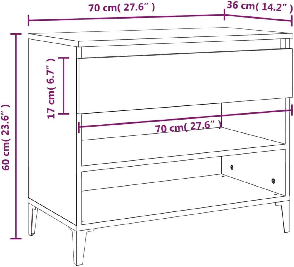 FIRBNUS Schuhregal Weiss 70x36x60 cm Holzwerkstoff Schuhorganizer Schuhaufbewahrung Schuhschrank Hol