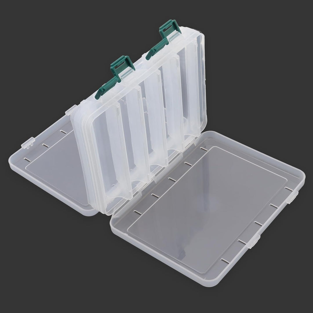 OriGlam Doppelseitige Angelköderbox, transparent, sichtbarer Angelköder, Tintenfisch, Jighaken aus K
