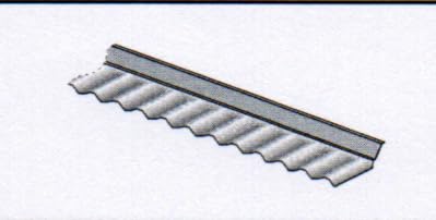 Gutta Acryl/Polycarbonat Wandanschluss - Wandanschlussprofil, Profil 76/18 Sinus (Welle), passend fü