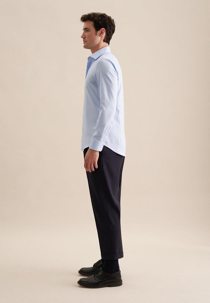 Seidensticker Herren Men Shaped Longsleeve Cotton Businesshemd 37 Blau(253690), 37 Blau(253690)