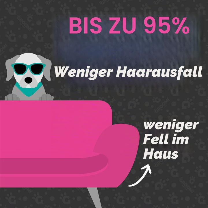Groomi Tool für Tiere - Bürste zur Entfilzung und Entfernung von Unterwolle - Fellbürste für Katzen,