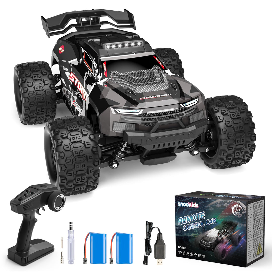 snookids Ferngesteuertes Auto - 1:18 High Speed RC Auto Offroad Buggy 40 km/h, 2,4 GHz 4WD All Terra