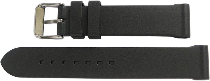 Bonetto Cinturini Uhrenarmband aus Gummi, 20 mm, Modell 306, Schwarz