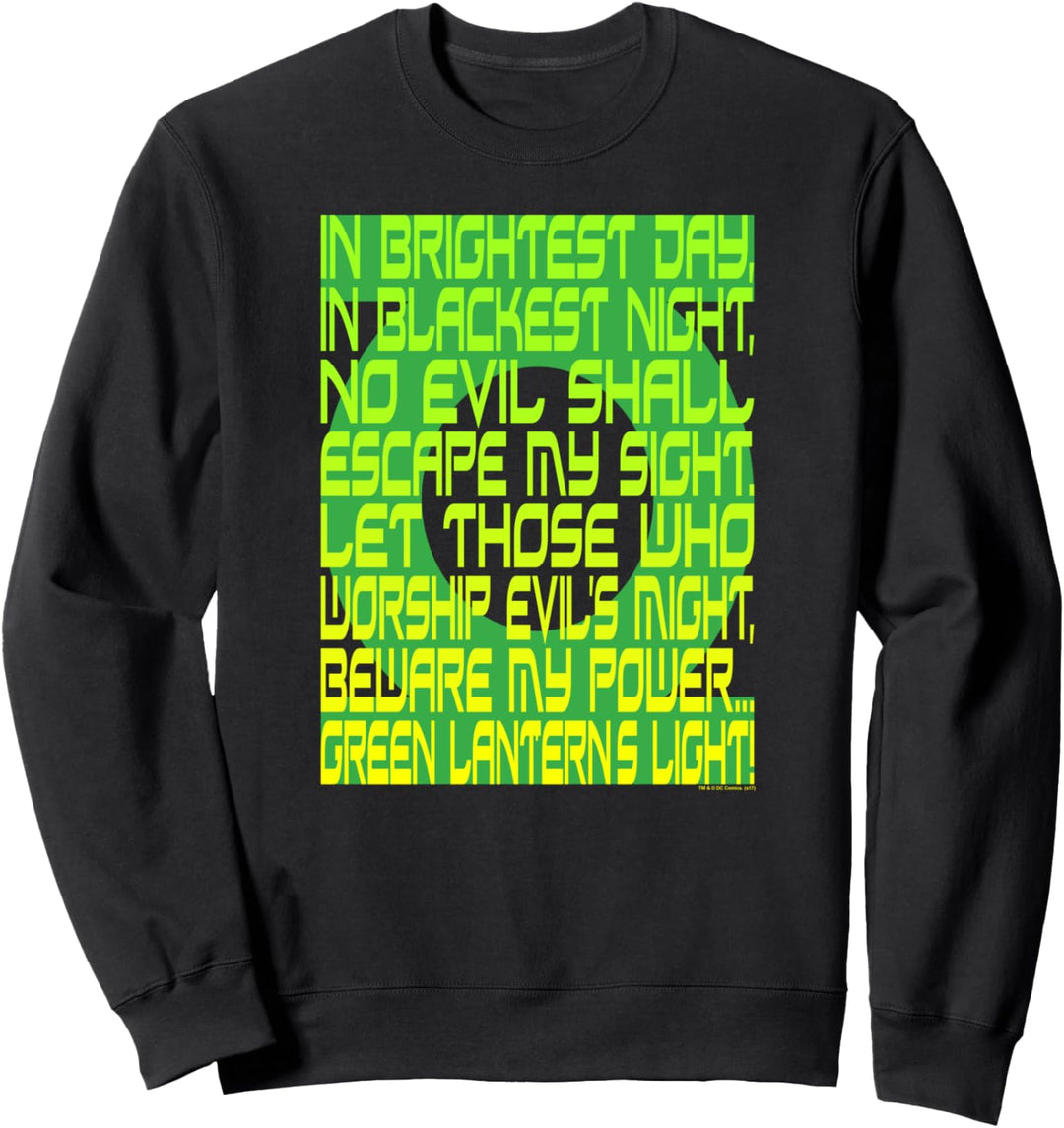 Green Lantern Oath Black Sweatshirt