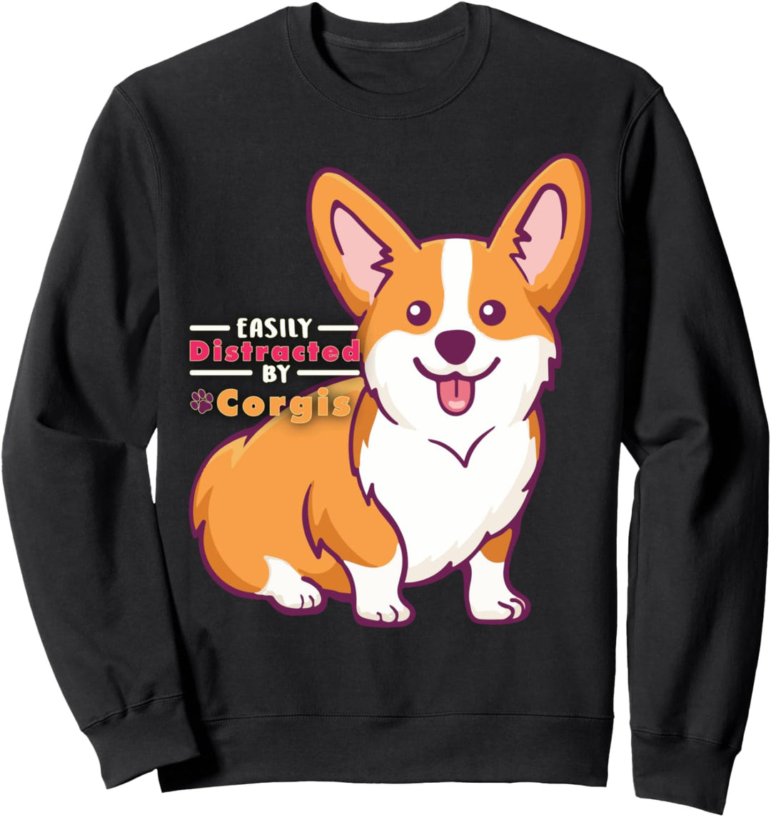 Leicht abgelenkt von Corgis Sweatshirt