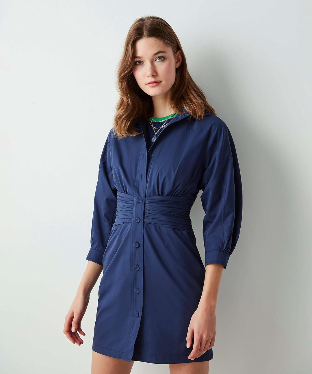 IPEKYOL Damen Waist Detail Mini Dress 34 Navy, 34 Navy