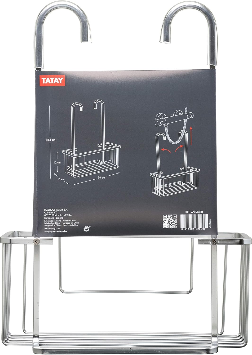 TATAY Duschkorb Aluminium | Feuchtigkeits- & Korrosionsbeständig | Belastbar bis 8kg | Einfache Mont
