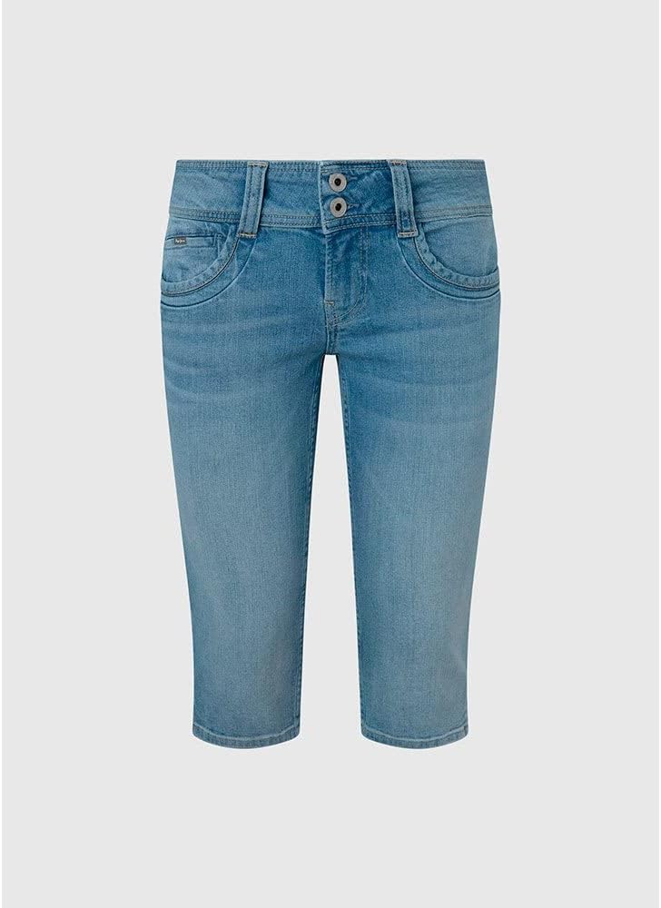 Pepe Jeans Damen Gen Crop Denim Shorts 26W Blue (Denim-nb8), 26W Blue (Denim-nb8)