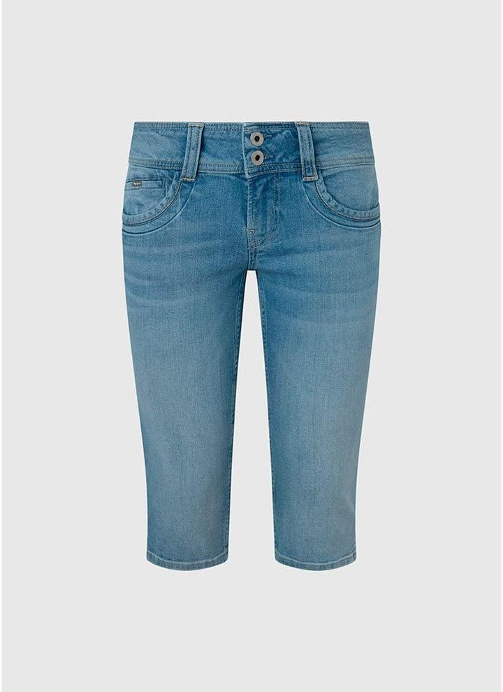 Pepe Jeans Damen Gen Crop Denim Shorts 26W Blue (Denim-nb8), 26W Blue (Denim-nb8)