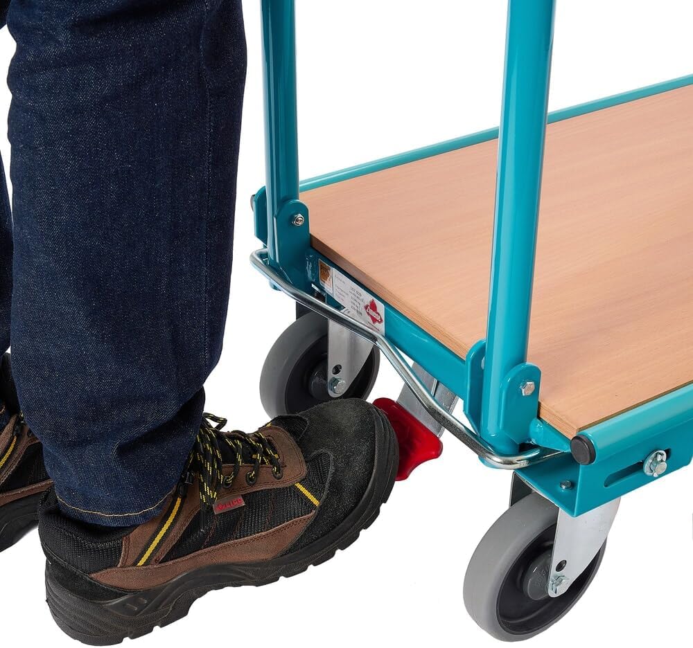 Ameise Transportwagen | 150 kg Tragkraft | HxBxT 94 x 45 x 81,5 cm | 4 TPE-Rollen mit Zentralbremse