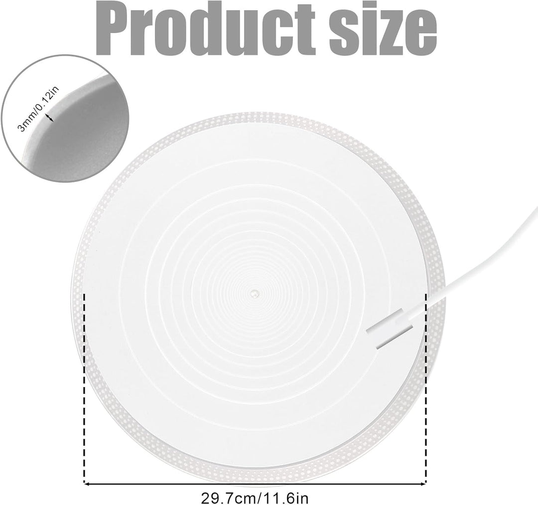 Plattenspieler-Plattenmatte, 30 cm Durchmesser Silikon Plattenspieler Matte Antistatische Rutschfest