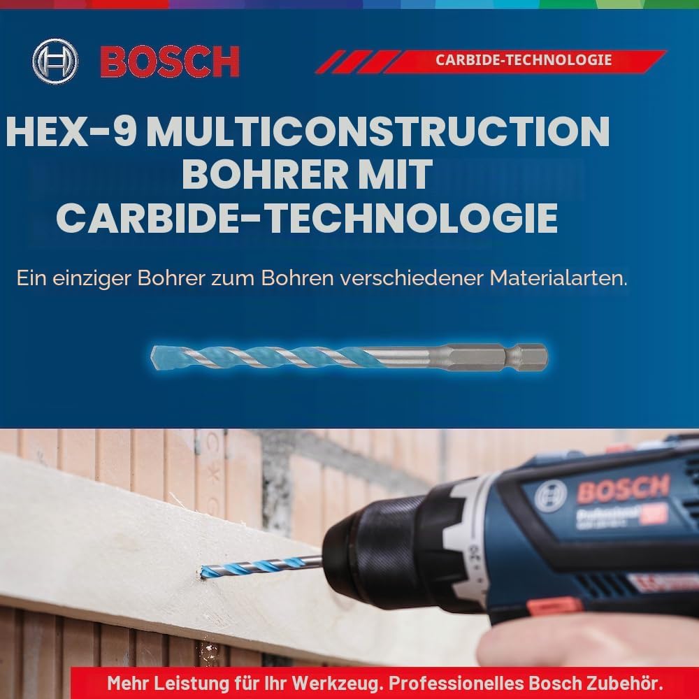 Bosch Professional 8 tlg. Impact Control Mehrzweckbohrer Set (Pick and Click, HEX-9, Zubehör Schlags