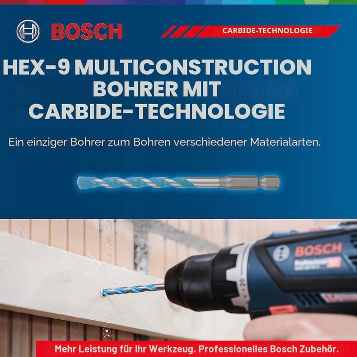 Bosch Professional 8 tlg. Impact Control Mehrzweckbohrer Set (Pick and Click, HEX-9, Zubehör Schlags