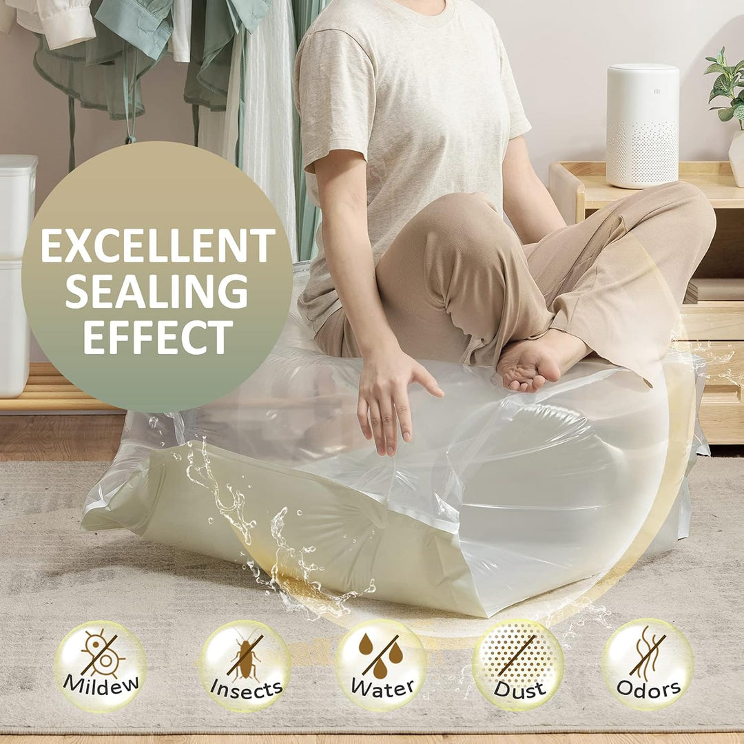 TAILI Breiter Würfel Vakuumbeutel für Kleidung, Jumbo 4 Pack, Extra Grosse Vakuumbeutel kleidung für