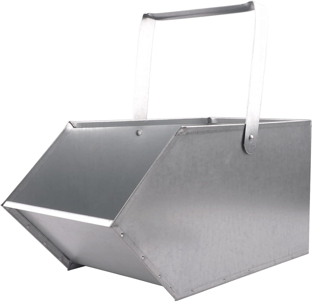 BAUSTER® Set Aschekasten Verzinkt + Metallschaufel für Kamin und Ofen Kohlenkasten/Aschebehälter Bri