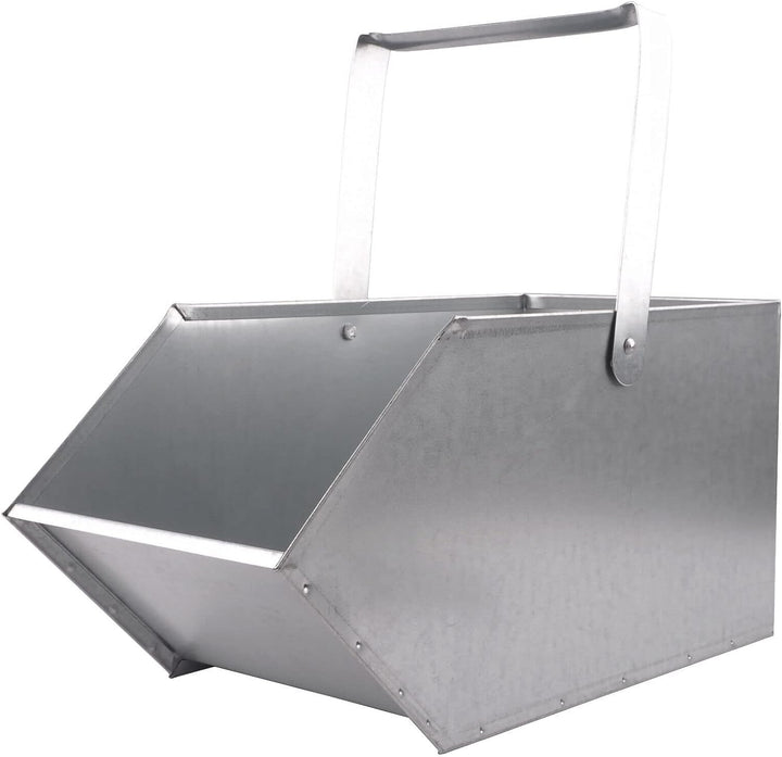 BAUSTER® Set Aschekasten Verzinkt + Metallschaufel für Kamin und Ofen Kohlenkasten/Aschebehälter Bri