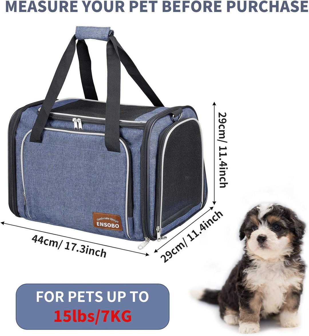 ENSOBO Transporttasche Katze, Faltbare Hundetragetasche Katzentragetasche, Tragetasche für Haustiere