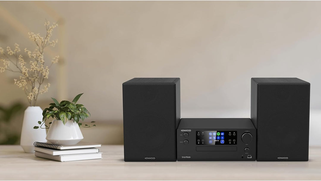 KENWOOD M-9500S-B - Smart Micro Hi-Fi System mit Internetradio, DAB+, CD/USB, Audiostreaming, Sub-Ou