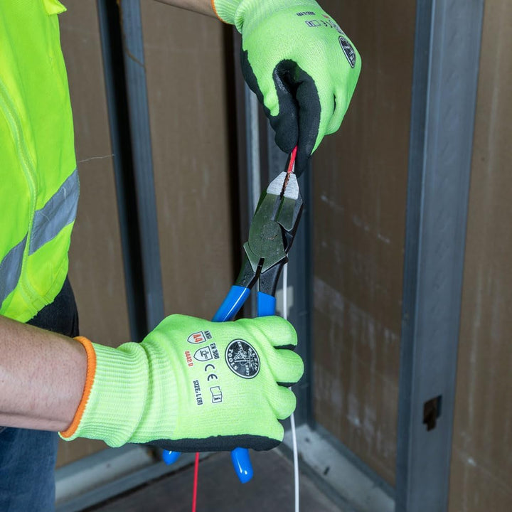 Ironworker Tool Heavy Duty Cutting Pliers, 9-Inch Plier for Rebar Work is Spring Loaded Klein Tools