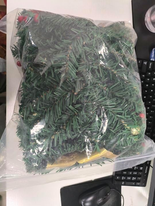 SHAVINGFUN Weihnachtsgirlande,2.7M/9Ft Weihnachtsgirlande mit Beleuchtung,Vorbeleuchteter Künstliche