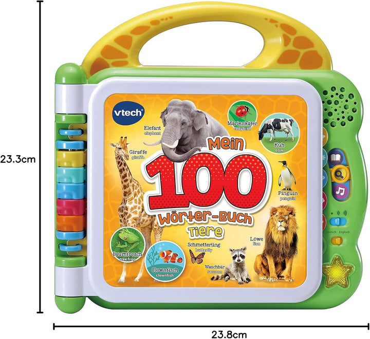 VTech Baby Mein 100-Wörter-Buch: Tiere – Interaktives Bildwörterbuch zum Lernen erster Wörter – Tier