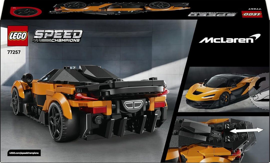 LEGO Speed Champions McLaren W1 - Modellauto mit sammelbarer Fahrer Minifigur - Geburtstagsgeschenki