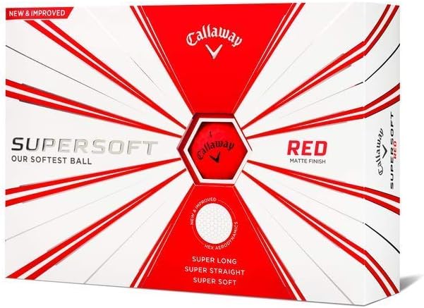 Callaway Herren Supersoft 19 Golfball One Dozen Matt Rot, One Dozen Matt Rot