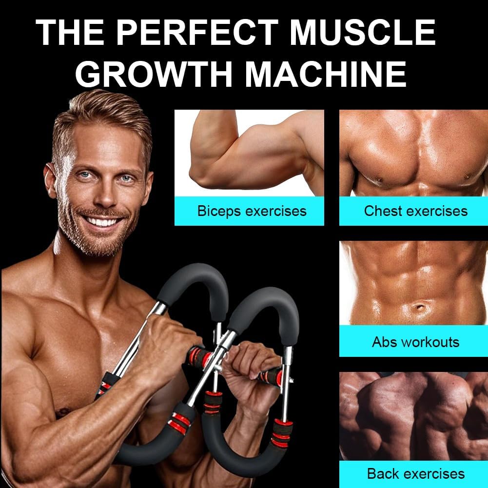 Twister Armtrainer für Männer, 40-100lb Verstellbare Power Twister Bar Brust-Expander, Tragbarer Bru