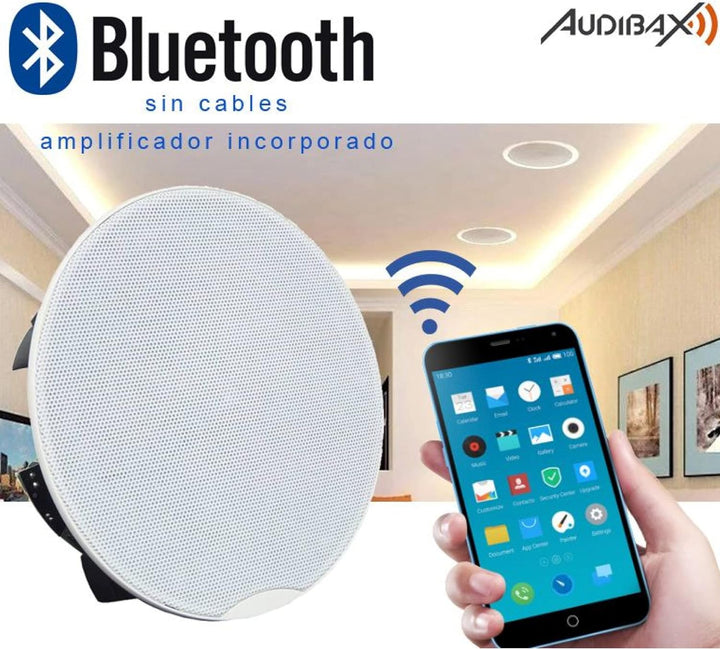 Audibax CM508-BT Altavoces Techo Blancos Bluetooth empotrables 30W 5,25" Rejilla Magnetica, CM508-BT