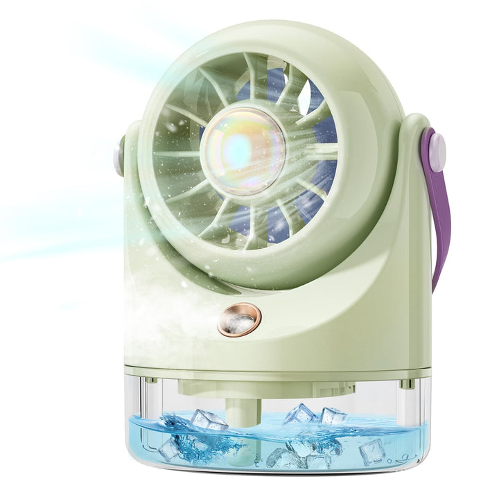 Tischventilator Sehr Leise, Mini Ventilator Usb, Mini Klimaanlage Mobil mit Akku, Klein Ventilatoren